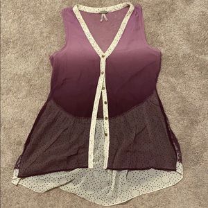Gimmicks high-low sleeveless blouse